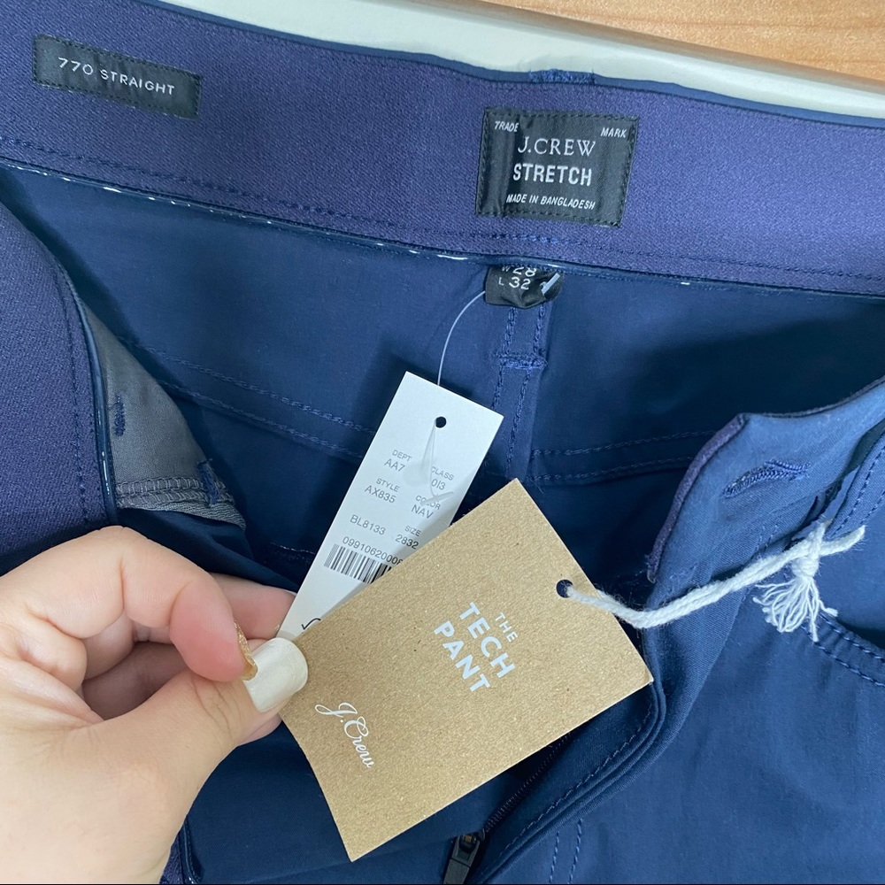 ✨NWT J. Crew 770 Straight Fit Five Pocket Tech Pants Blue Men's Size 28x32 - Picture 4 of 8